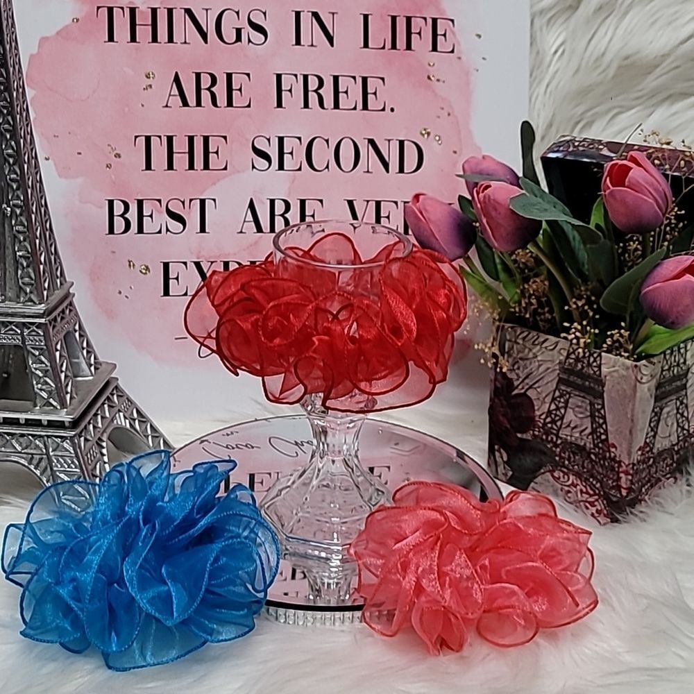 ORGANZA ELASTIC TIE BAND Set of 3